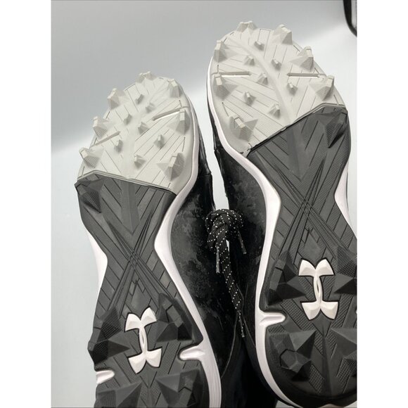 Under Armour Harper 8 Mid RM Baseball Cleats Men's Size 14 Black 3026592 001 - Picture 8 of 9